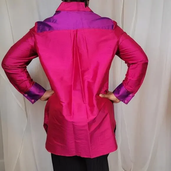 Vintage Neiman Marcus Silk Shirt | Large - Picture 6 of 11